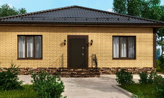 Проекты одноэтажных домов из кирпича | Строй-Врк - Воркута от 3571 рублей