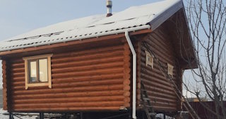 Баня из оцилиндрованного бревна под ключ в Воркуте - от 132626 рублей