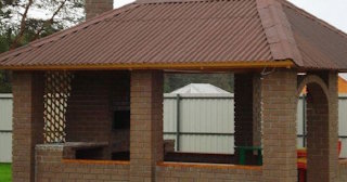 Беседка из кирпича под ключ в Воркуте цена от 3163 рублей - Строй-Врк